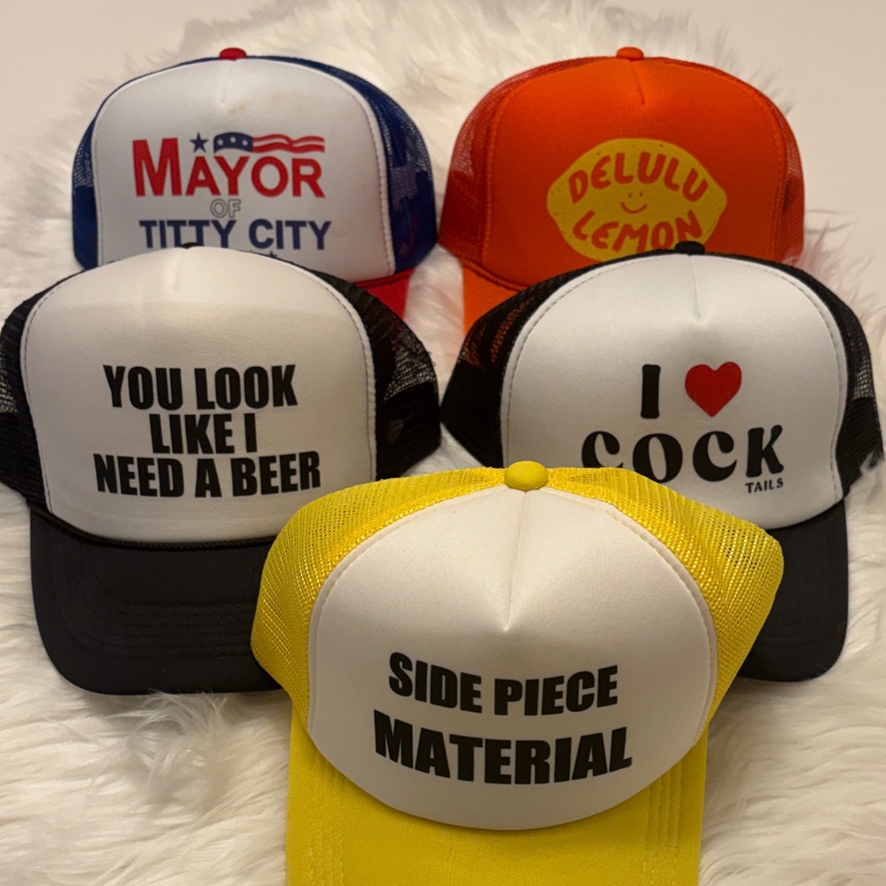 Colorful Graphic Trucker Hats Bachelorette Weekend Girls Party Adjustable